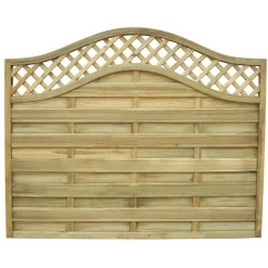 Forest Prague Lattice Curved Top Fence Panels Natural Timber 6 X 5' Pack Of 3