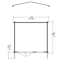 Shire Berryfield 11' X 10' (Nominal) Apex Timber Log Cabin -Forest Garden Shop 1142X A5