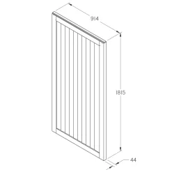 Forest Timber Gate 920 X 1820mm Golden Brown -Forest Garden Shop 128JG A2