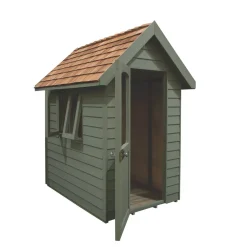 Forest Retreat 4&apos; X 6&apos; (Nominal) Apex Overlap Timber Shed With Assembly -Forest Garden Shop 129KT A4