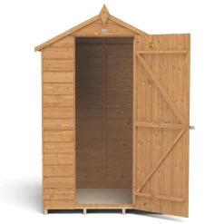 Forest 4&apos; X 3&apos; (Nominal) Apex Overlap Timber Shed With Base & Assembly -Forest Garden Shop 143JR A3