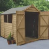 Forest 6&apos; X 8&apos; (Nominal) Apex Overlap Timber Shed With Base -Forest Garden Shop 153JR P