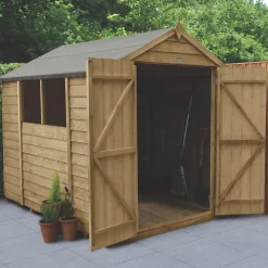Forest 6&apos; X 8&apos; (Nominal) Apex Overlap Timber Shed With Base