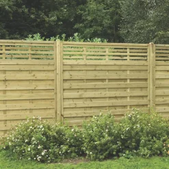 Forest Kyoto Slatted Top Fence Panels Natural Timber 6 X 6&apos; Pack Of 10 -Forest Garden Shop 1699K A2