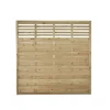 Forest Kyoto Slatted Top Fence Panels Natural Timber 6 X 6&apos; Pack Of 10 -Forest Garden Shop 1699K P