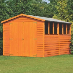 Shire 8&apos; X 12&apos; (Nominal) Apex Overlap Timber Workshop