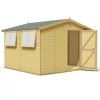 Shire 10&apos; X 10&apos; (Nominal) Apex Shiplap Timber Workshop -Forest Garden Shop 180TJ P