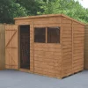 Forest 7&apos; X 5&apos; (Nominal) Pent Overlap Timber Shed With Assembly -Forest Garden Shop 196JR P