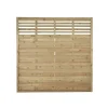 Forest Kyoto Slatted Top Fence Panels Natural Timber 6 X 6&apos; Pack Of 8 -Forest Garden Shop 1984K P