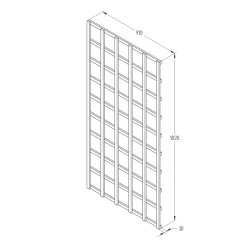 Forest Softwood Rectangular Trellis 3 X 6&apos; 3 Pack -Forest Garden Shop 200JG A2