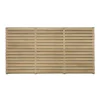Forest Double-Slatted Fence Panels Natural Timber 6 X 3&apos; Pack Of 5 -Forest Garden Shop 231JG P
