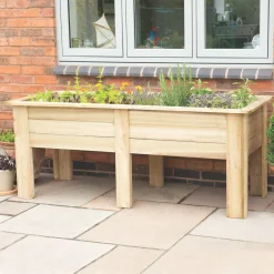 Forest Rectangular Garden Planter Natural Timber 1800 X 700 X 700mm