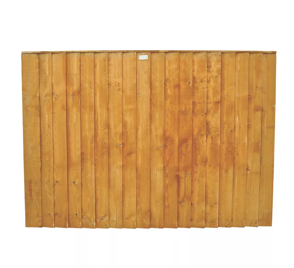 Forest Feather Edge Fence Panels Golden Brown 6 X 3' Pack Of 8 3 Forest Feather Edge Fence Panels Golden Brown 6 X 3' Pack Of 8