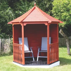 Shire Foxglove 7' X 6' (Nominal) Hexagonal Timber Arbour -Forest Garden Shop 2620X A2