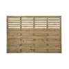 Forest Kyoto Slatted Top Fence Panels Natural Timber 6 X 4&apos; Pack Of 8 -Forest Garden Shop 2661K P