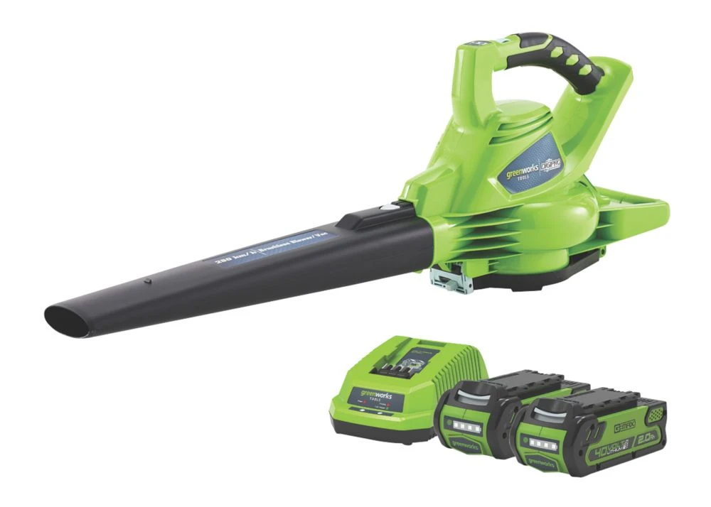 Greenworks GWGD40BVK2X 40V 2 X 2.0Ah Li-Ion Brushless Cordless Blower Vac 3 Greenworks GWGD40BVK2X 40V 2 X 2.0Ah Li-Ion Brushless Cordless Blower Vac