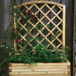 Forest Toulouse Rectangular Planter Natural Timber 1000 X 400 X 1350mm