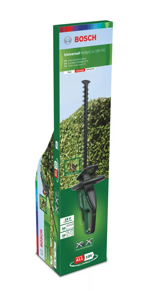 Bosch UniversalHedgeCut 18-50 50cm 18V 1 X 2.5Ah Li-Ion Power For All Brushless Cordless Hedge Trimmer 7 Bosch UniversalHedgeCut 18-50 50cm 18V 1 X 2.5Ah Li-Ion Power For All Brushless Cordless Hedge Trimmer - Image 5