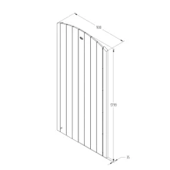 Forest Garden Gate 900 X 1800mm Natural Timber -Forest Garden Shop 275JG A3