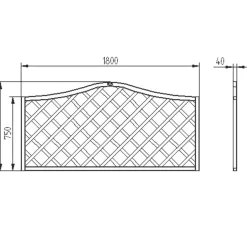 Forest Hamburg Screen Lattice Curved Top Fence Panels 6 X 3&apos; 3 Pack -Forest Garden Shop 2777K A2