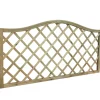 Forest Hamburg Screen Lattice Curved Top Fence Panels 6 X 3&apos; 3 Pack -Forest Garden Shop 2777K P