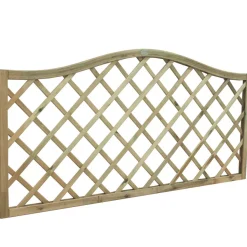 Forest Hamburg Screen Lattice Curved Top Fence Panels 6 X 3&apos; 3 Pack