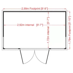 Shire Orchid 10' X 6' (Nominal) Arched Shiplap T&G Timber Summerhouse 9 Shire Orchid 10' X 6' (Nominal) Arched Shiplap T&G Timber Summerhouse -Forest Garden Shop 2781X A3