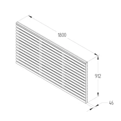 Forest Double-Slatted Fence Panels Natural Timber 6 X 3' Pack Of 4 -Forest Garden Shop 283JG A4