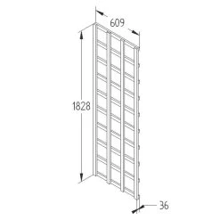 Forest Softwood Tall Rectangular Trellis X 4 Pack -Forest Garden Shop 286PP A4