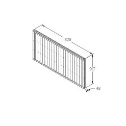 Forest Closeboard Fence Panels Golden Brown 6 X 3&apos; Pack Of 7 -Forest Garden Shop 2933X A3