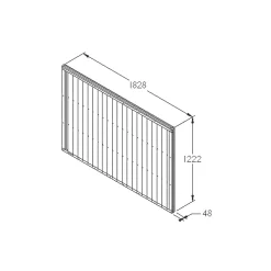 Forest Closeboard Fence Panels Golden Brown 6 X 4&apos; Pack Of 5 -Forest Garden Shop 2952X A3