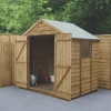 Forest 7&apos; X 5&apos; (Nominal) Apex Overlap Timber Shed -Forest Garden Shop 295JR P