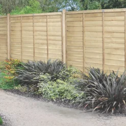 Forest Super Lap Fence Panels Natural Timber 6 X 5&apos; Pack Of 9