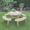 Forest Circular Garden Picnic Table 2070 X 2070 X 720mm -Forest Garden Shop 3295X P