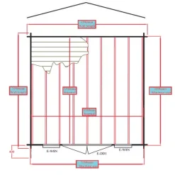 Shire Epping 3 12' X 12' (Nominal) Apex Timber Log Cabin -Forest Garden Shop 33037 A3