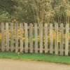 Forest Heavy Duty Picket Fence Panel Natural Timber X Pack Of 3
