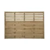 Forest Kyoto Slatted Top Fence Panels Natural Timber 6 X 4&apos; Pack Of 9 -Forest Garden Shop 3588K P