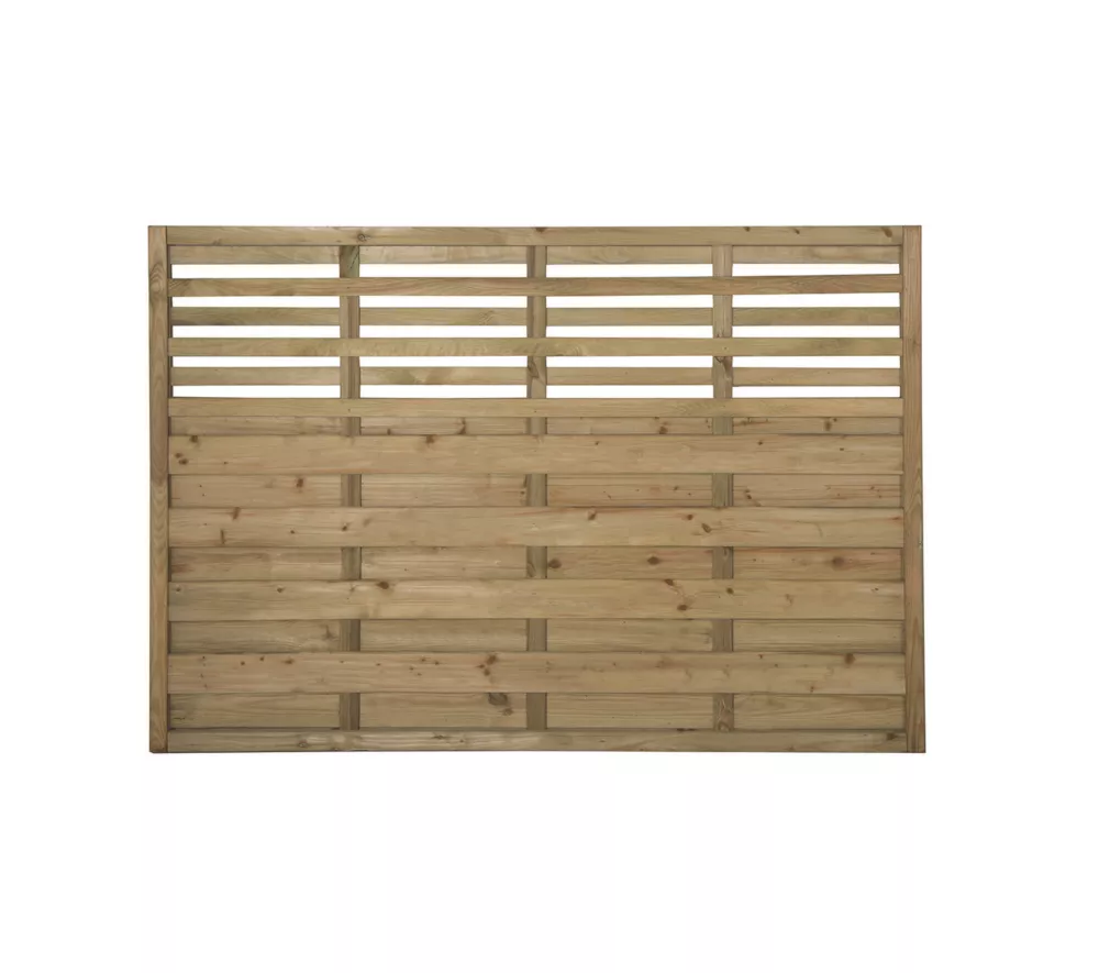 Forest Kyoto Slatted Top Fence Panels Natural Timber 6 X 4' Pack Of 9 3 Forest Kyoto Slatted Top Fence Panels Natural Timber 6 X 4' Pack Of 9