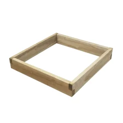 Forest Square Raised Bed Natural Timber 900 X 900 X 140mm -Forest Garden Shop 358KT A5
