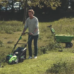 Greenworks GWG40GC 40V Li-Ion Cordless Self-Propelled Garden Cart - Bare -Forest Garden Shop 359KT A5