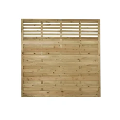 Forest Kyoto Slatted Top Fence Panels Natural Timber 6 X 6' Pack Of 6