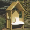Shire Hebe 4&apos; X 2&apos; (Nominal) Apex Timber Arbour -Forest Garden Shop 437TJ P