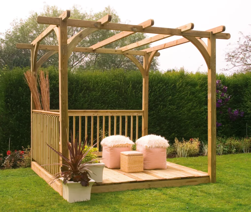 Forest Ultima 5.8m² Pergola & Patio Deck Kit 2.4 X 2.4m 3 Forest Ultima 5.8m² Pergola & Patio Deck Kit 2.4 X 2.4m