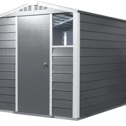 Trimetals Titan 660 6&apos; X 6&apos; (Nominal) Apex Metal Shed Anthracite / Goosewing Grey