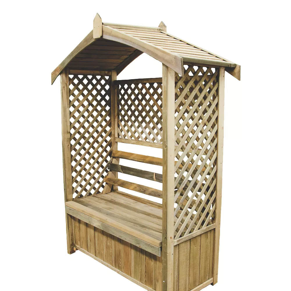 Forest Lyon 4' X 2' (Nominal) Apex Timber Arbour 6 Forest Lyon 4' X 2' (Nominal) Apex Timber Arbour - Image 4