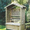 Forest Lyon 4' X 2' (Nominal) Apex Timber Arbour 1 Forest Lyon 4' X 2' (Nominal) Apex Timber Arbour -Forest Garden Shop 4589X P