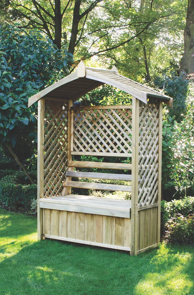 Forest Lyon 4' X 2' (Nominal) Apex Timber Arbour 3 Forest Lyon 4' X 2' (Nominal) Apex Timber Arbour