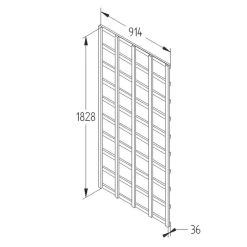 Forest Softwood Rectangular Trellis X 6 Pack -Forest Garden Shop 458PP A4