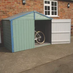 Shire 7&apos; X 3&apos; 6" (Nominal) Apex Timber Bike Store -Forest Garden Shop 458TJ A4
