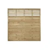 Forest Kyoto Slatted Top Fence Panels Natural Timber 6 X 6' Pack Of 7